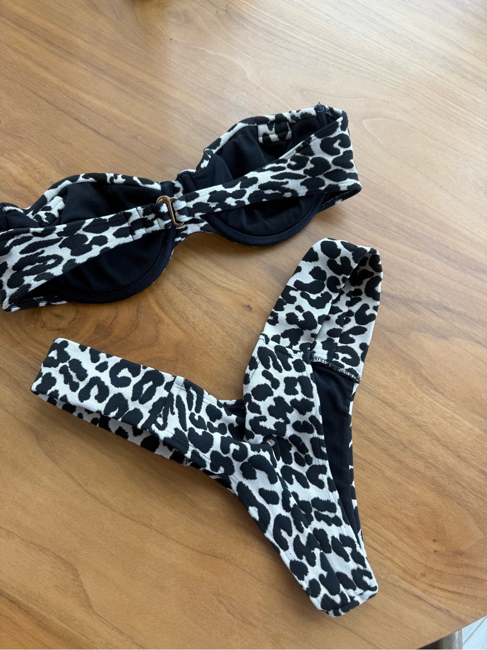 Montce Black and White Leopard Bandeau Bikini - Picture 5 of 8